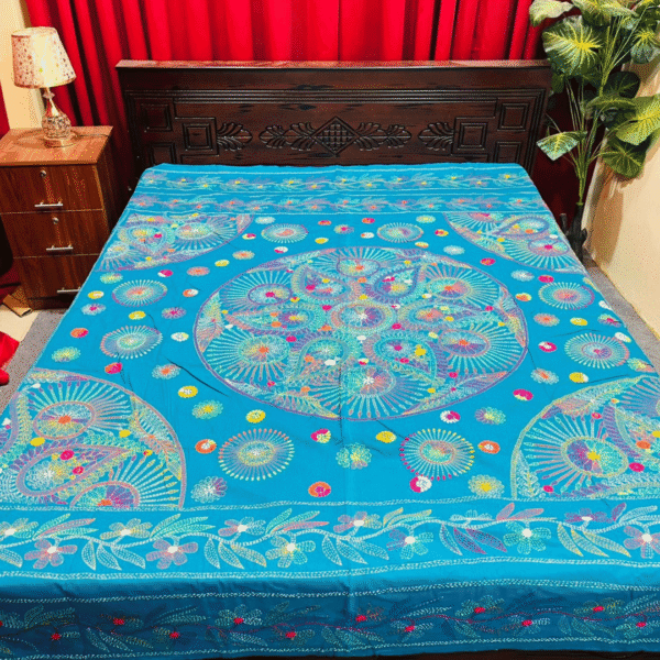 পেস্ট কালার জামালপুরী নকশি কাঁথা