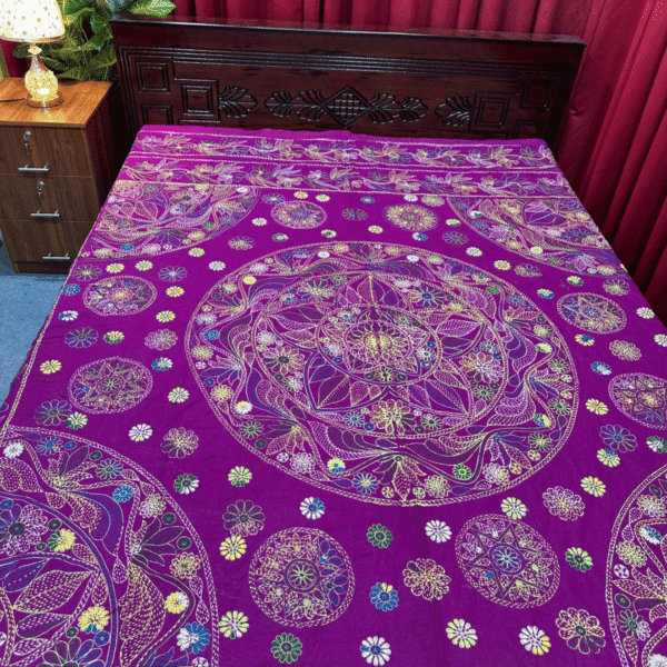 পার্পেল কালার জামালপুরী নকশি কাঁথা