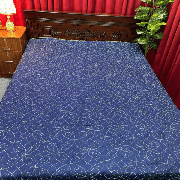 ব্লু কালার সুজনি নকশি কাঁথা