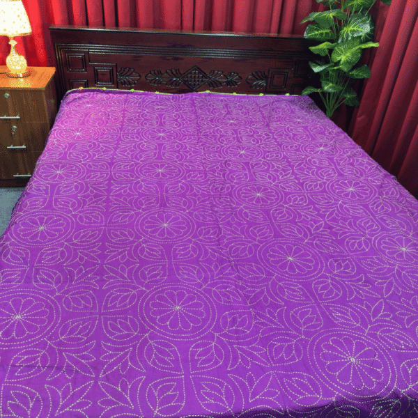 পার্পেল কালার সুজনি নকশি কাঁথা