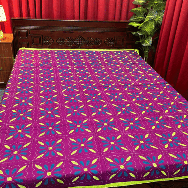 পার্পেল কালার নয়নমণি নকশি কাঁথা