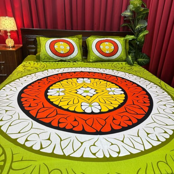 Luxury Panel Bedsheet king size(8feet×7.5feet) with 2 pillows cover