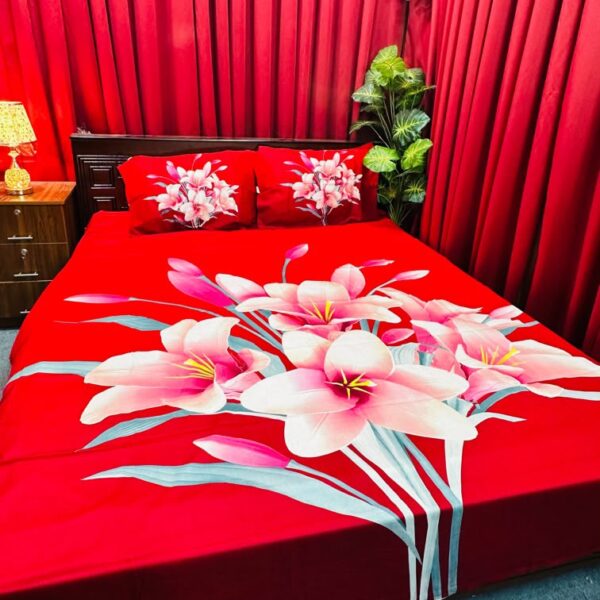 King Size Full Panel Bedsheet With Pillow Cover Chador Set 7.5×8.5 Feet Full Cotton Fabrices- Bed Sheet - bed sheet home tex