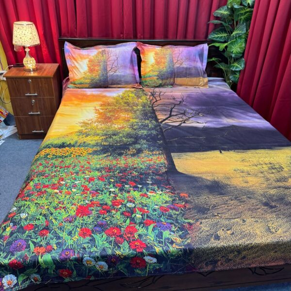 Luxury Panel Bedsheet king size(8feet×7.5feet) with 2 pillows cover