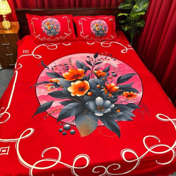 King Size Full Panel Bedsheet With Pillow Cover Chador Set 7.5×8.5 Feet Full Cotton Fabrices- Bed Sheet – bed sheet home tex