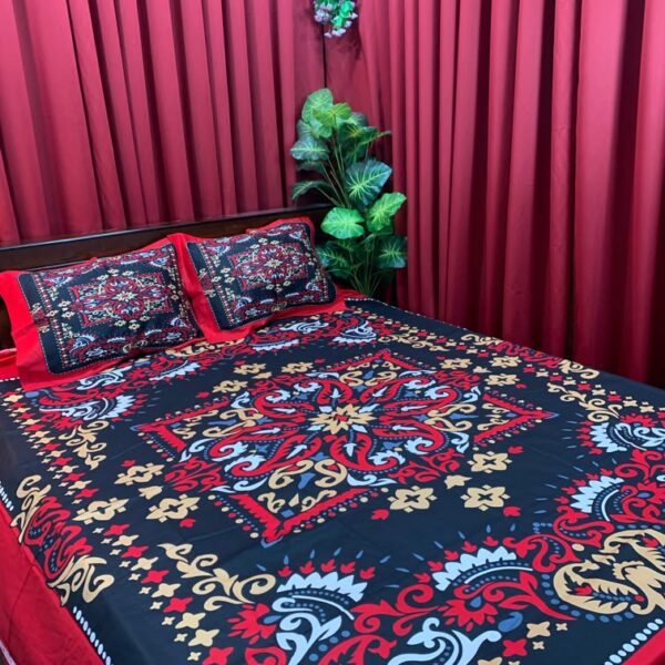 Luxury Panel Bedsheet king size(8feet×7.5feet) with 2 pillows cover