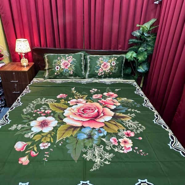 King Size Full Panel Bedsheet With Pillow Cover Chador Set 7.5×8.5 Feet Full Cotton Fabrices- Bed Sheet – bed sheet home tex