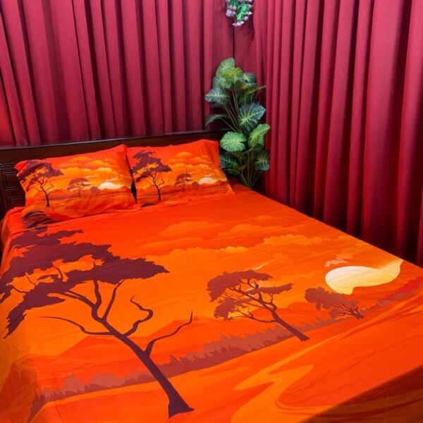 King Size Full Panel Bedsheet With Pillow Cover Chador Set 7.5×8.5 Feet Full Cotton Fabrices- Bed Sheet – bed sheet home tex