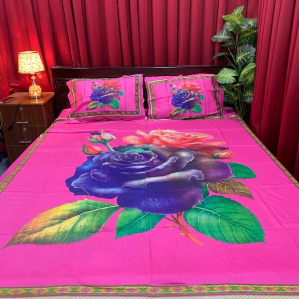 Luxury Panel Bedsheet king size(8feet×7.5feet) with 2 pillows cover