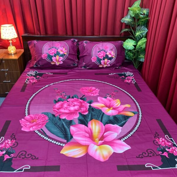 Luxury Panel Bedsheet king size(8feet×7.5feet) with 2 pillows cover