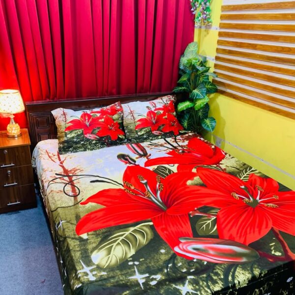 King Size Full Panel Bedsheet With Pillow Cover Chador Set 7.5×8.5 Feet Full Cotton Fabrices- Bed Sheet – bed sheet home tex