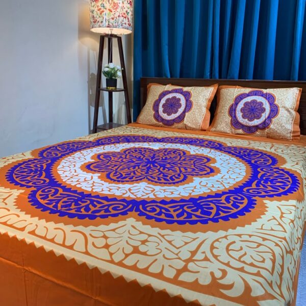 Luxury Panel Bedsheet king size(8feet×7.5feet) with 2 pillows cover